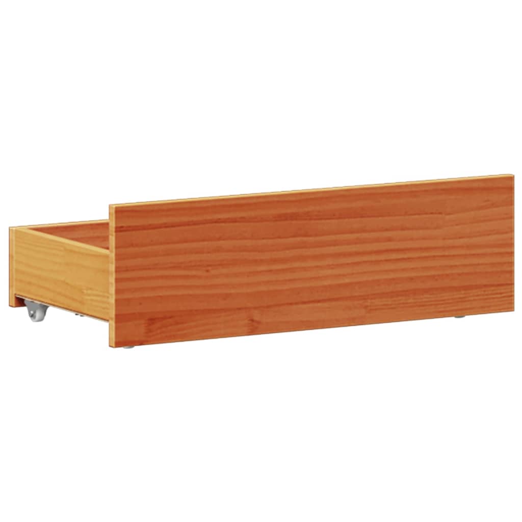 Krevet s regalom za knjige bez madraca 75 x 190 cm od borovine
