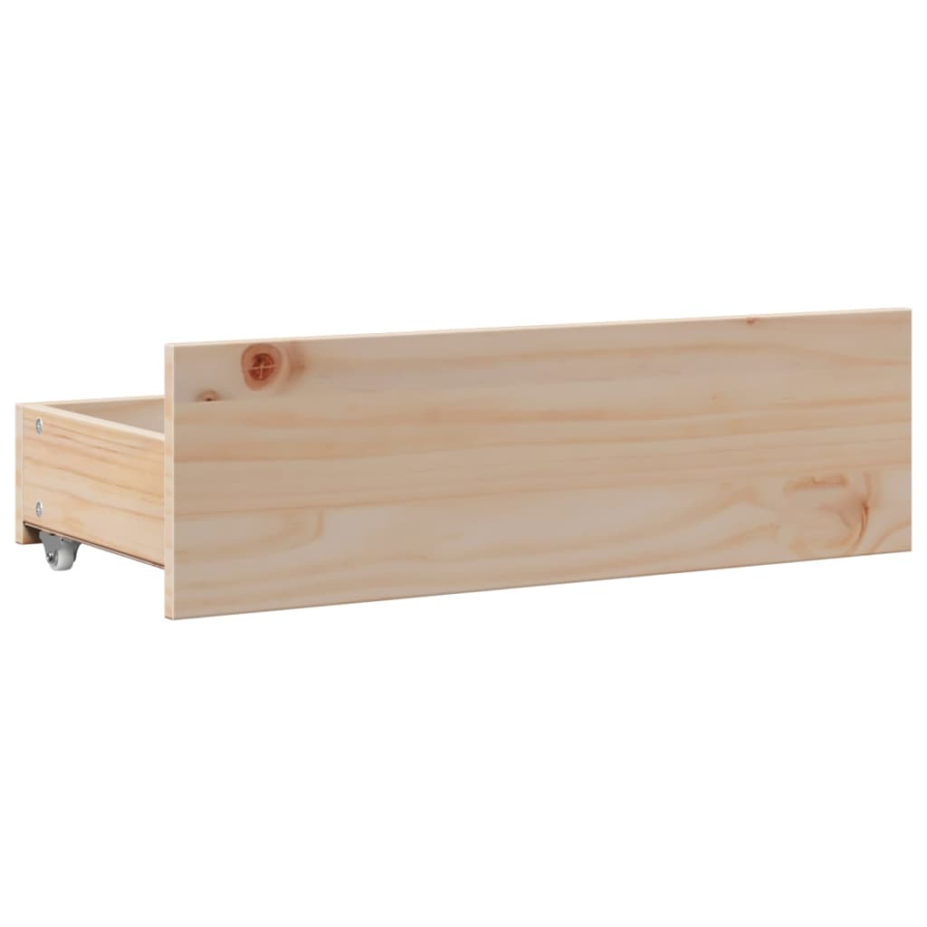 Krevet s regalom za knjige bez madraca 75x190 cm borovina