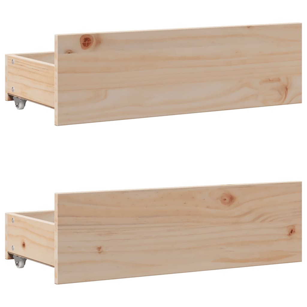 Krevet s regalom za knjige bez madraca 75x190 cm borovina