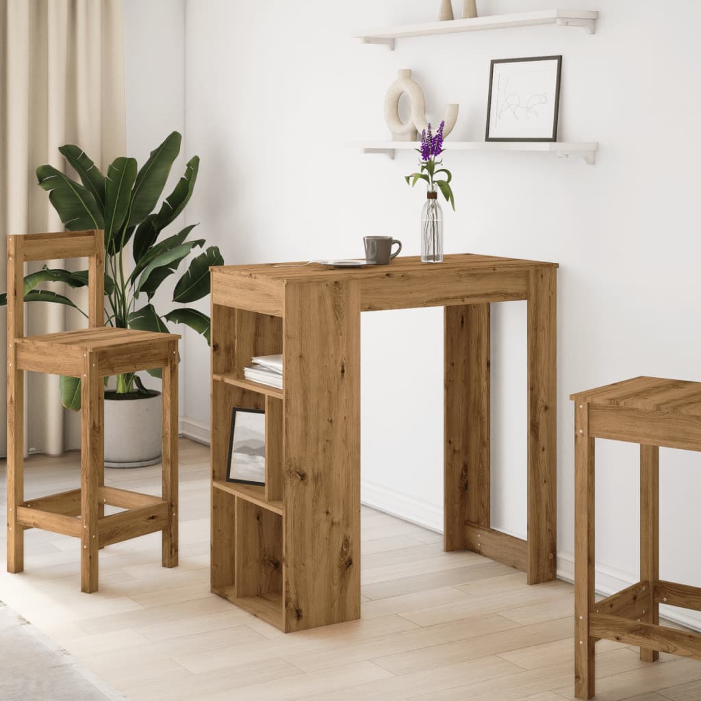 Barski stol s stalcima boja hrasta 102x50x103,5 cm drveni
