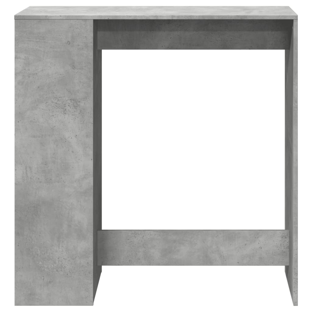 Barski stol s držačima siva boja betona 101x40x103,5 cm drveni