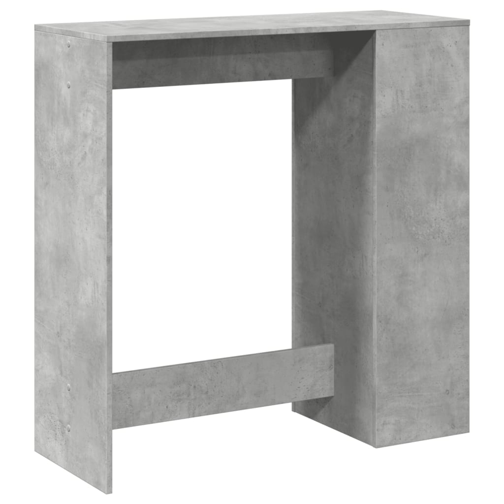 Barski stol s držačima siva boja betona 101x40x103,5 cm drveni