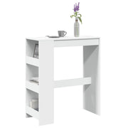 Barski stol s držačima bijeli 90x40x103,5 cm konstruirano drvo