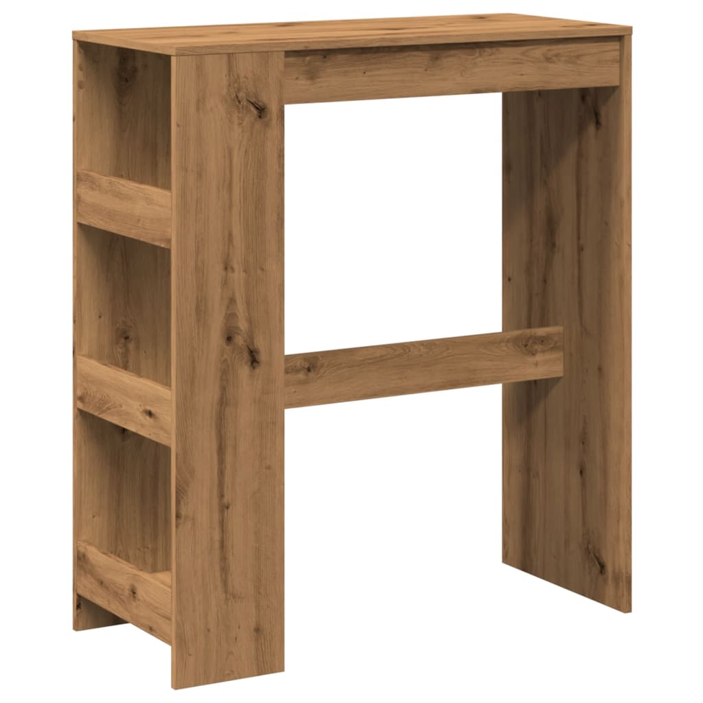 Barski stol s držačima boja hrasta 90x40x103,5 cm drveni