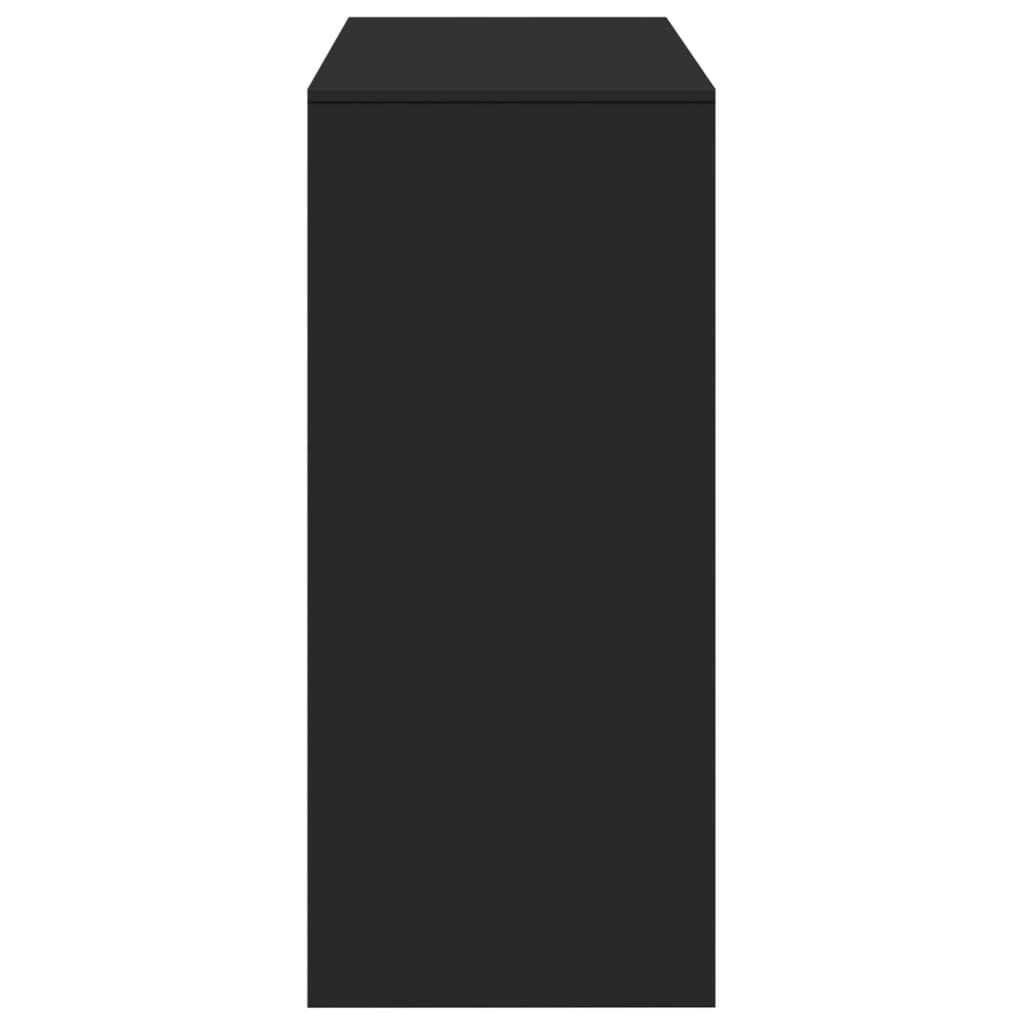 Barski stol s policom crni 124x46x103,5 cm konstruirano drvo