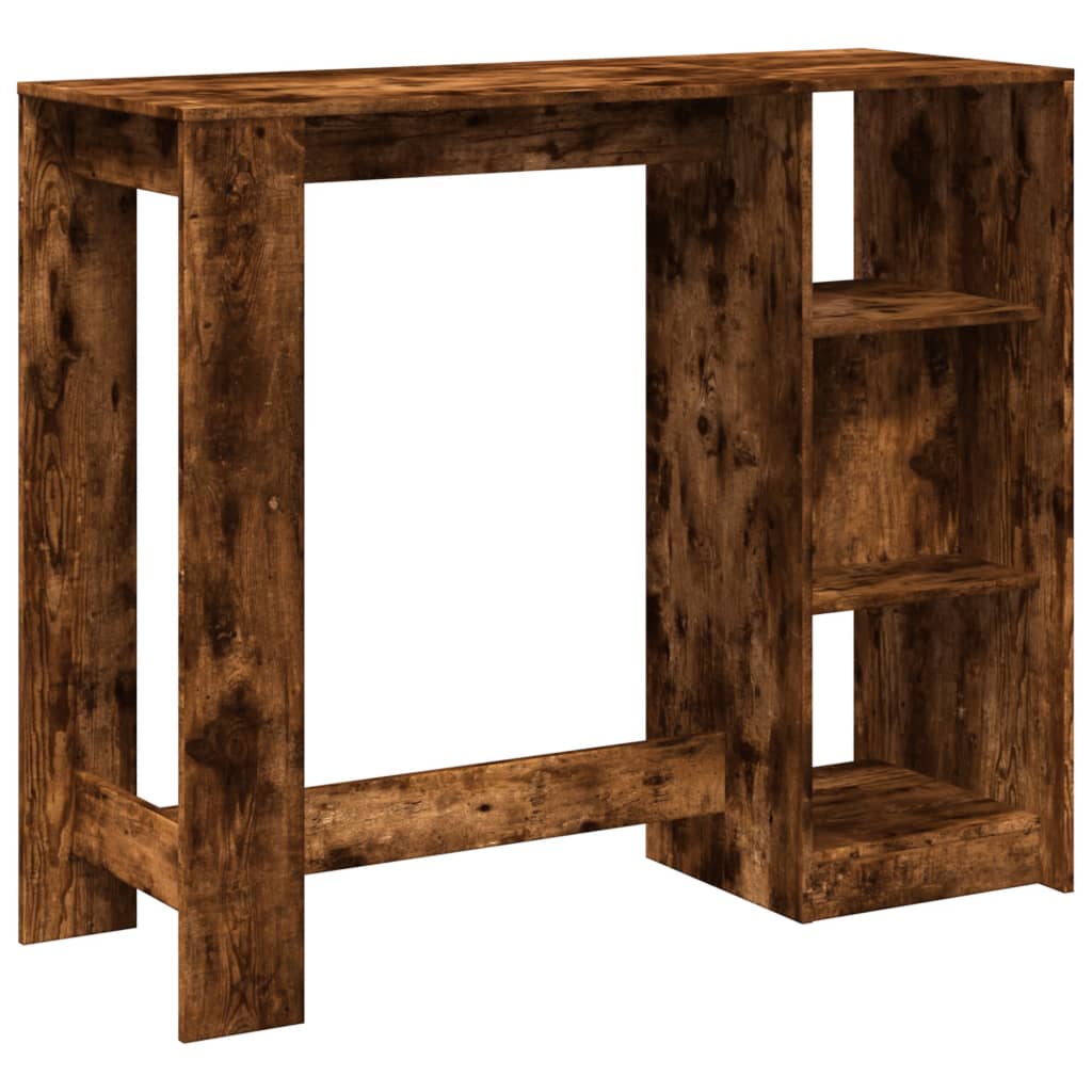 Barski stol s policom boja hrasta 124x46x103,5 cm drveni