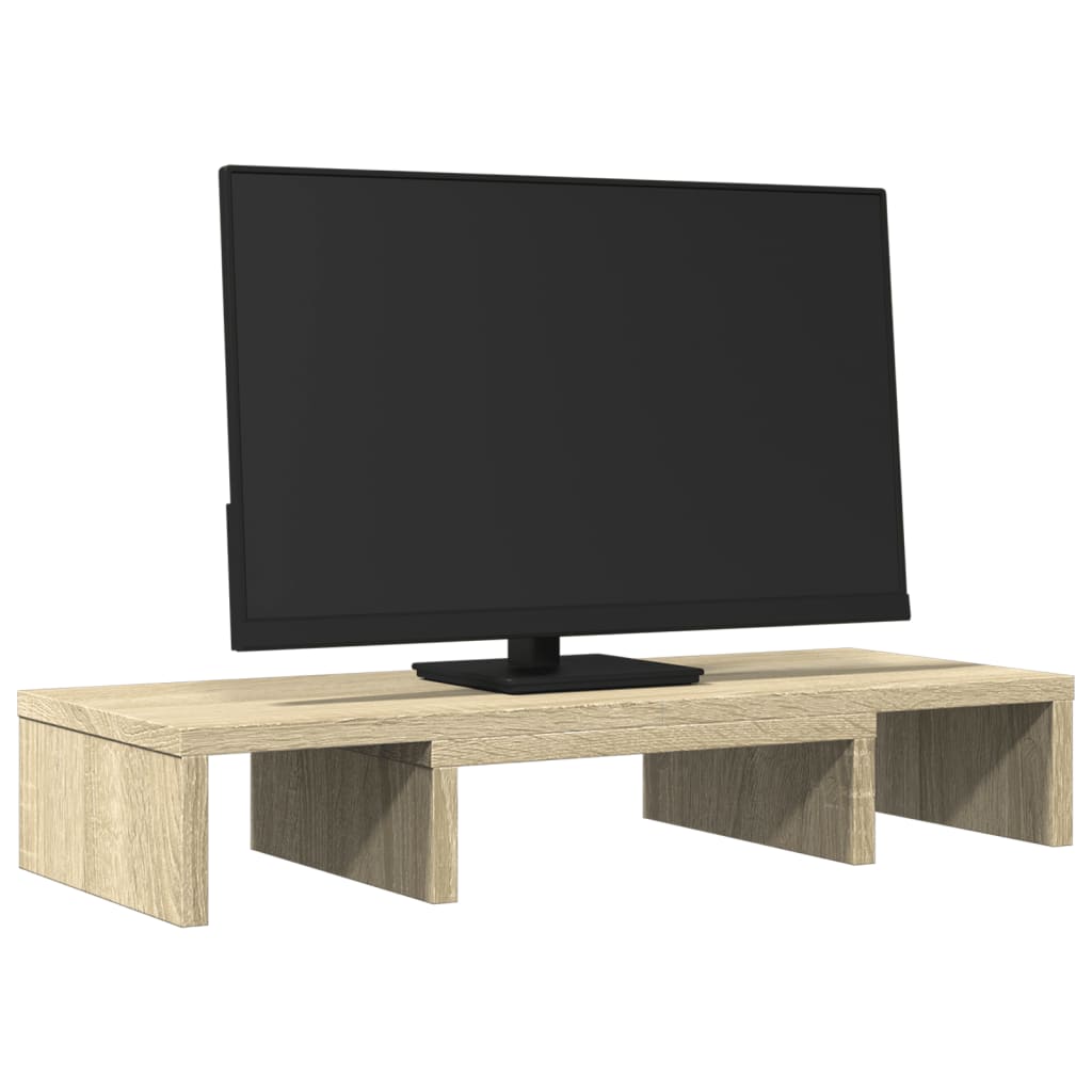 Stalak za monitor podesivi boja hrasta 60 x 24 x 10,5 cm drveni