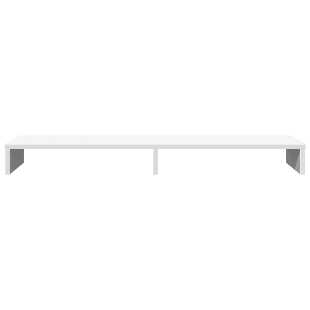 Stalak za monitor bijeli 100 x 27 x 10 cm od konstruiranog drva