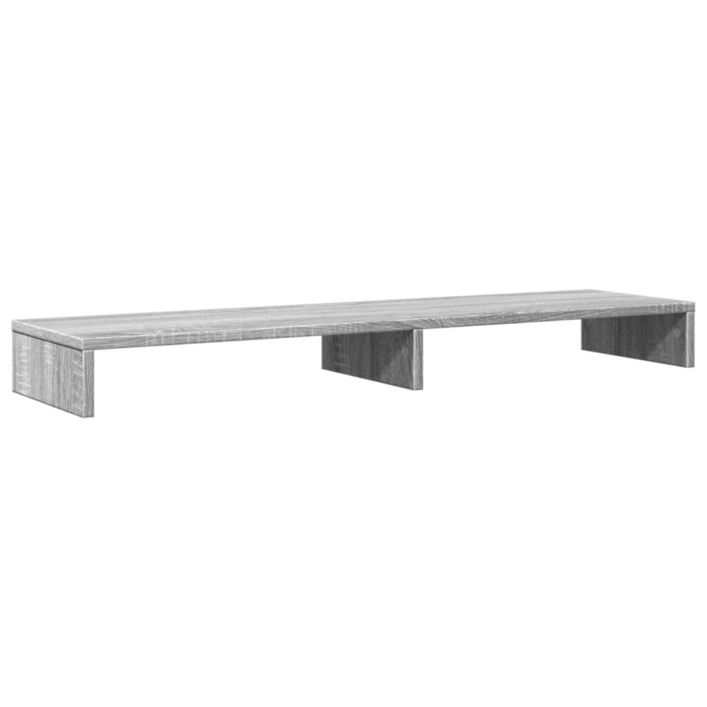 Stalak za monitor siva boja hrasta 100x27x10 cm drveni