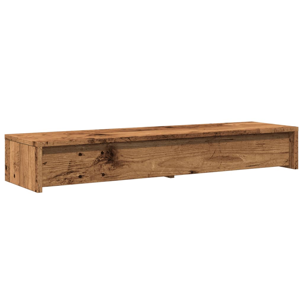 Stalak za monitor s ladicama boja drva 100 x 27 x 15 cm drveni