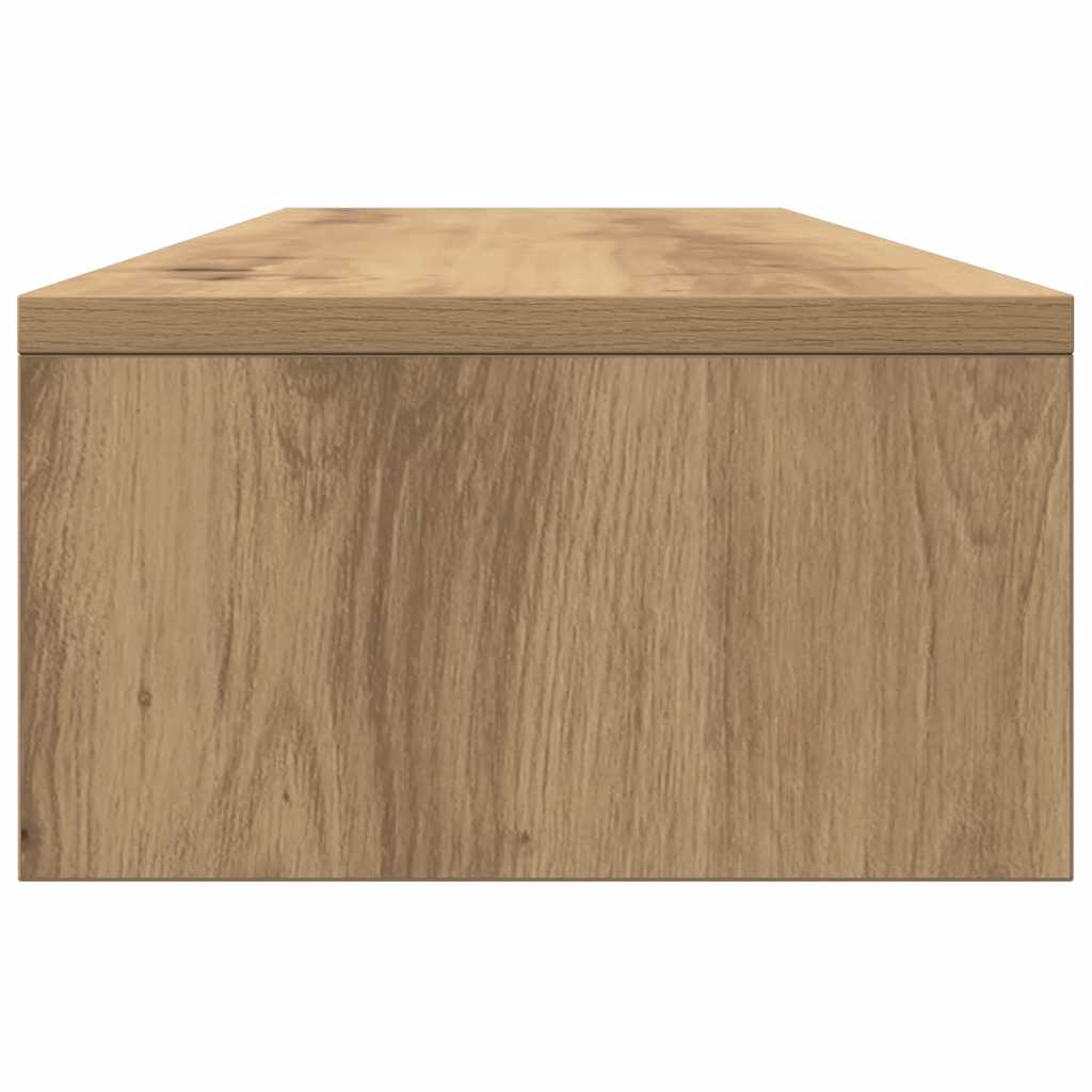Stalak za monitor s ladicama boja hrasta 100x27x15 cm drveni