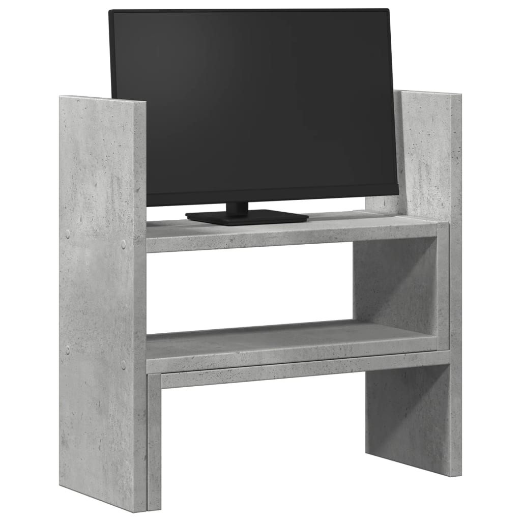 Organizator za stol podesivi boja betona 40 x 17 x 41 cm drveni