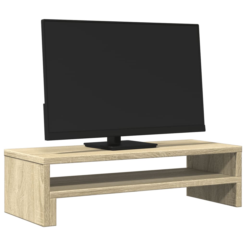 Stalak za monitor boja hrasta 54x22x15 cm konstruirano drvo
