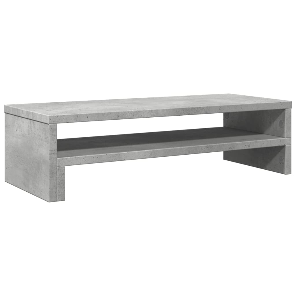 Stalak za monitor siva boja betona 54x22x15 cm drveni