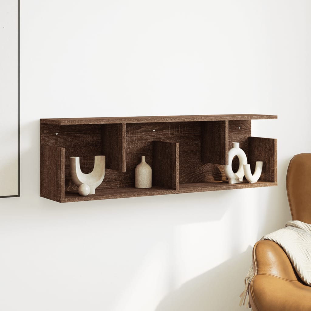 Zidni ormarić boja smeđeg hrasta 100x20x30 cm konstruirano drvo