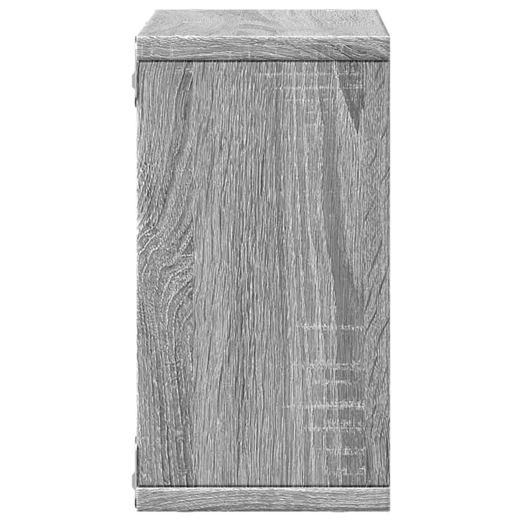 Zidni ormarić 60x16x30 cm siva boja hrasta konstruirano drvo