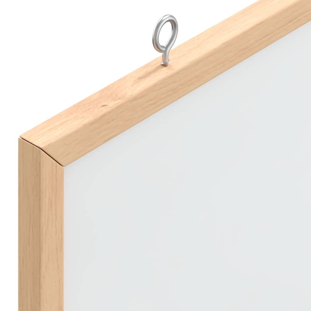 Magnetna bijela ploča s okvirom od masivnog borovog drva 100 x 55 cm