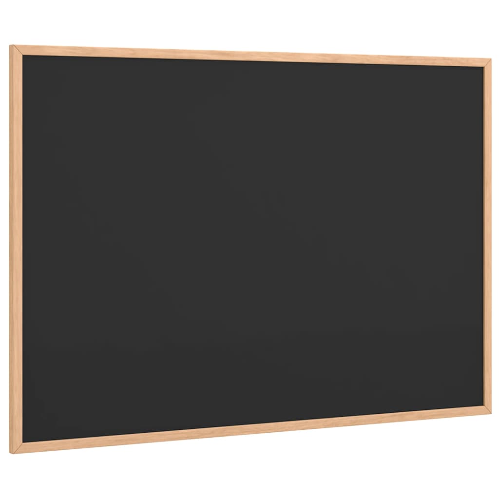 Ploča za pisanje s okvirom od masivnog borovog drva crna 80x55 cm