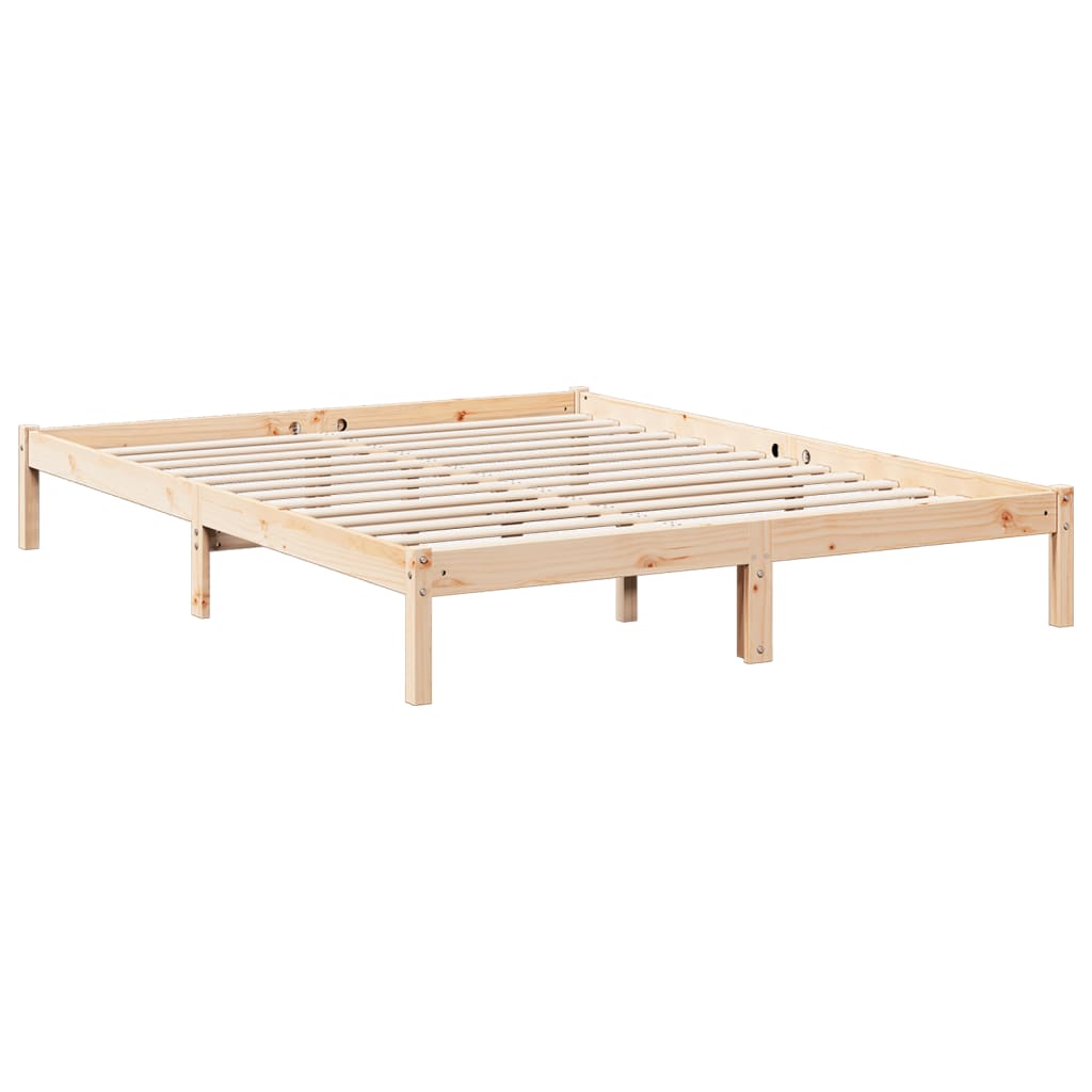 Dugi okvir kreveta bez madraca 140 x 210 cm od borovine