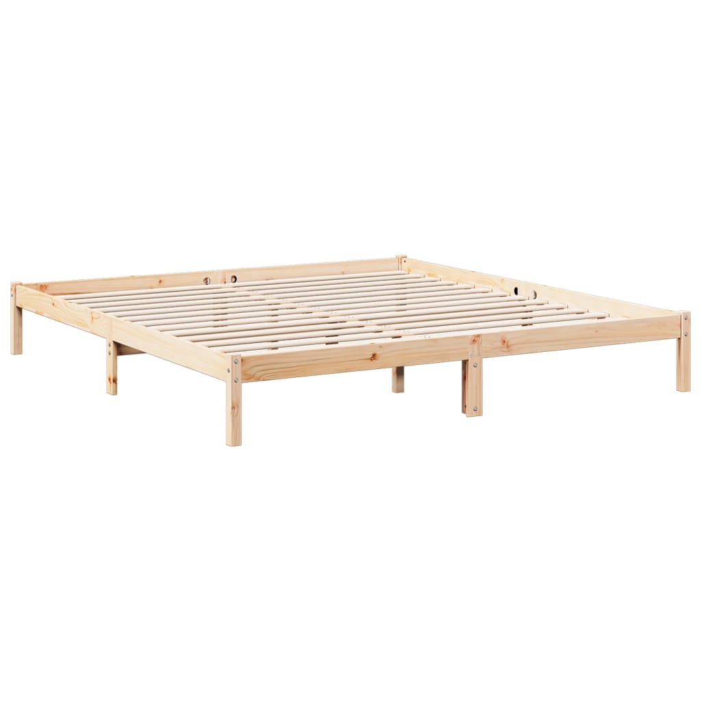Dugi okvir kreveta bez madraca bijeli 200x210 cm od borovine