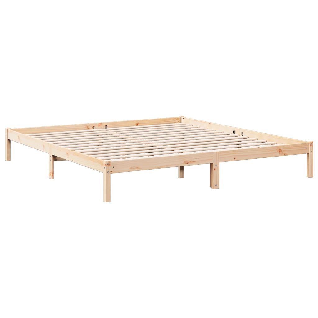Dugi okvir kreveta bez madraca bijeli 200x210 cm od borovine