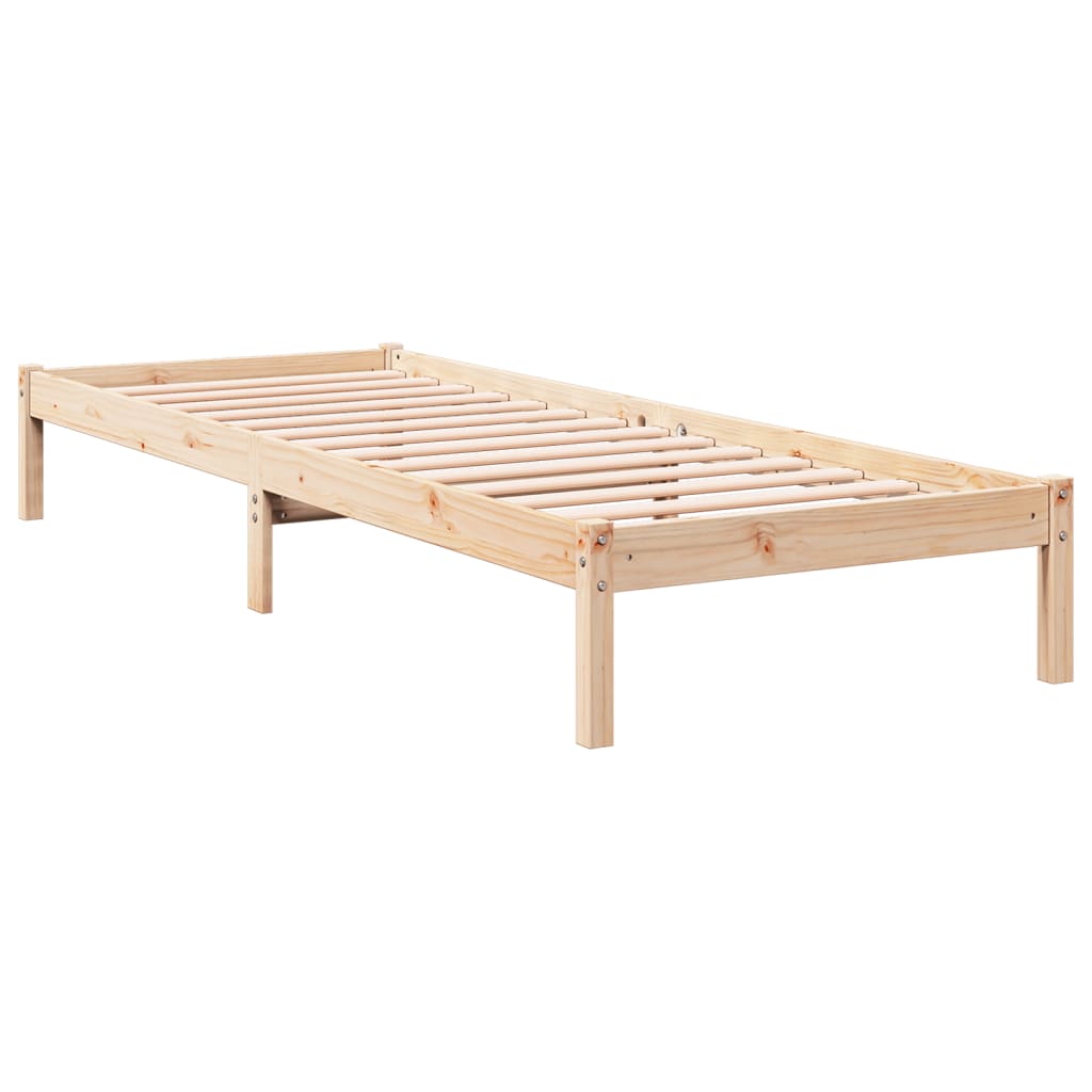 Dugi okvir kreveta bez madraca bijeli 90x220 cm od borovine
