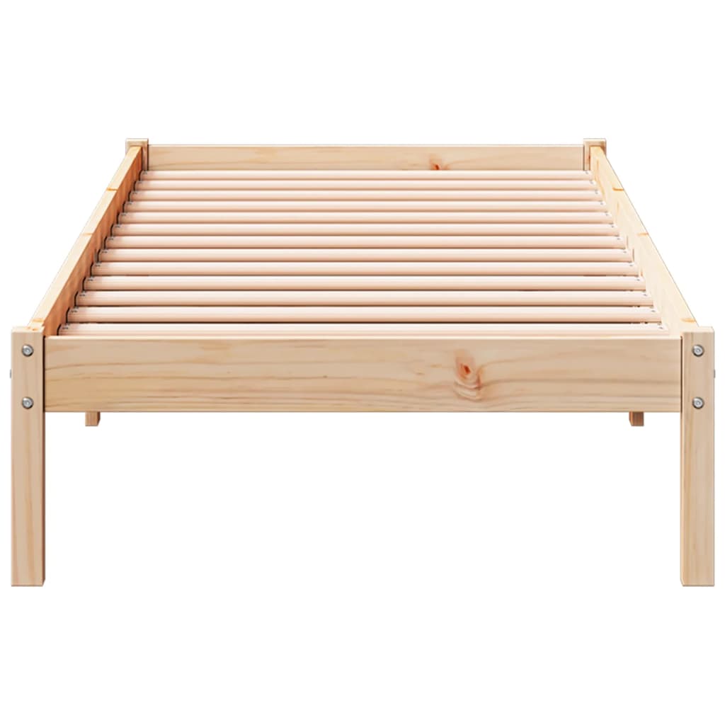 Dugi okvir kreveta bez madraca 100 x 220 cm masivna borovina