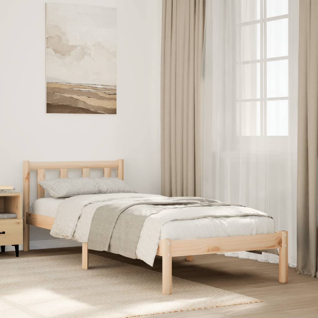 Dugi okvir kreveta bez madraca 80 x 210 cm od borovine