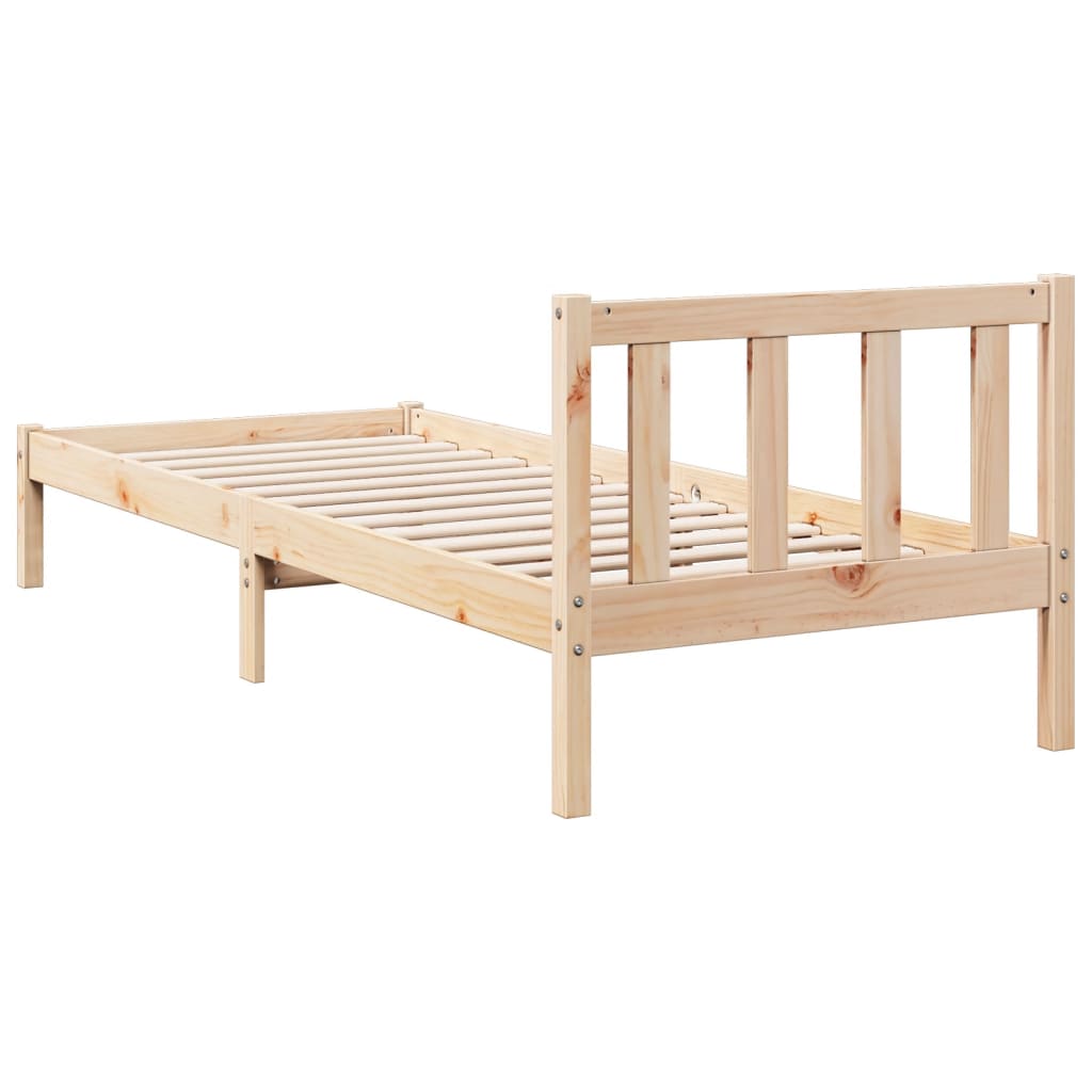 Dugi okvir kreveta bez madraca bijeli 80x220 cm od borovine
