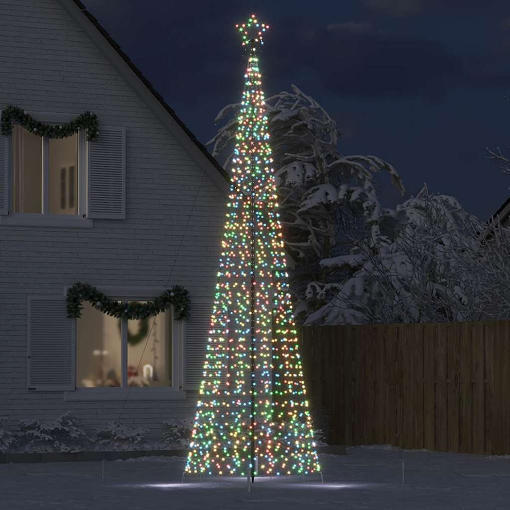 LED božićno drvce sa šiljcima 1534 LED šareno 500 cm