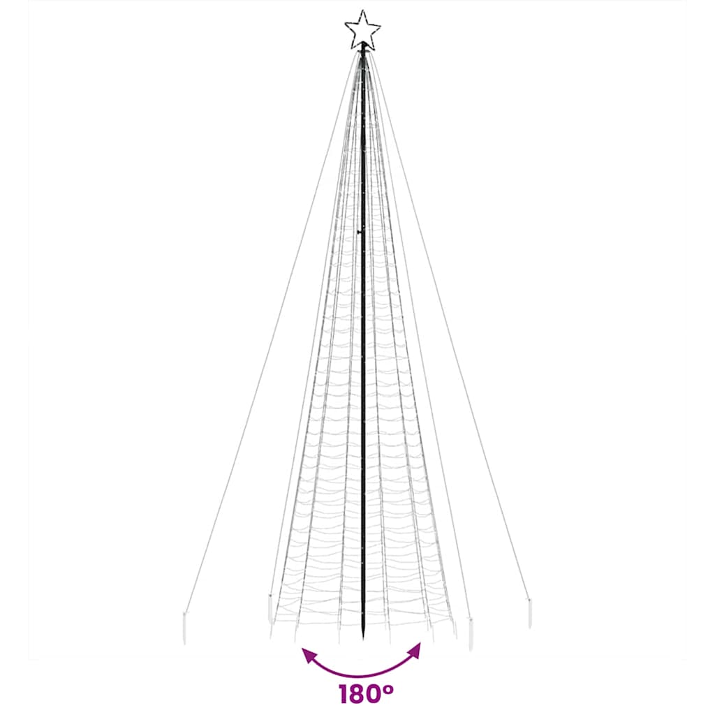 LED božićno drvce sa šiljcima 1534 LED šareno 500 cm