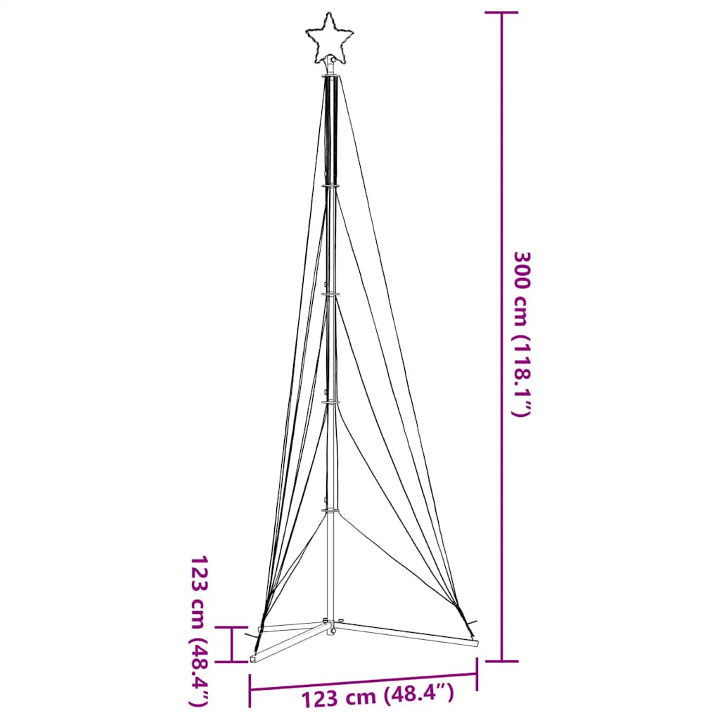 LED božićno drvce 525 LED toplo bijelo 302 cm