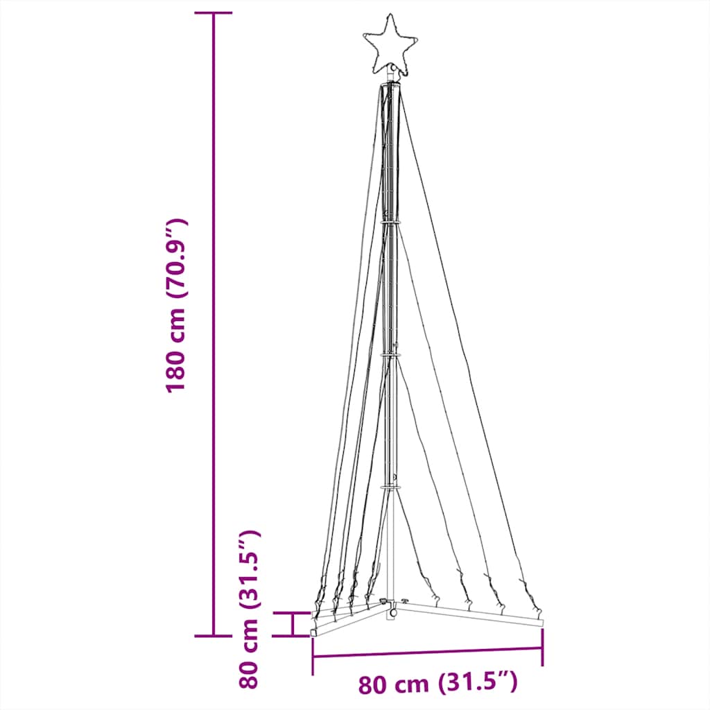 LED božićno drvce 339 LED toplo bijelo 187 cm