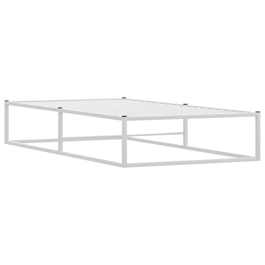 Okvir kreveta bez madraca Bijeli 100x200 cm Metalni