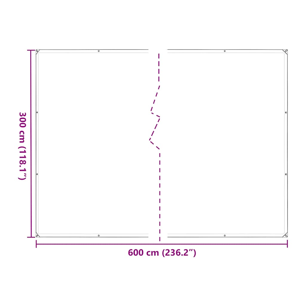 Pokrivač za biljke s ušicama 3x6 m polietilen