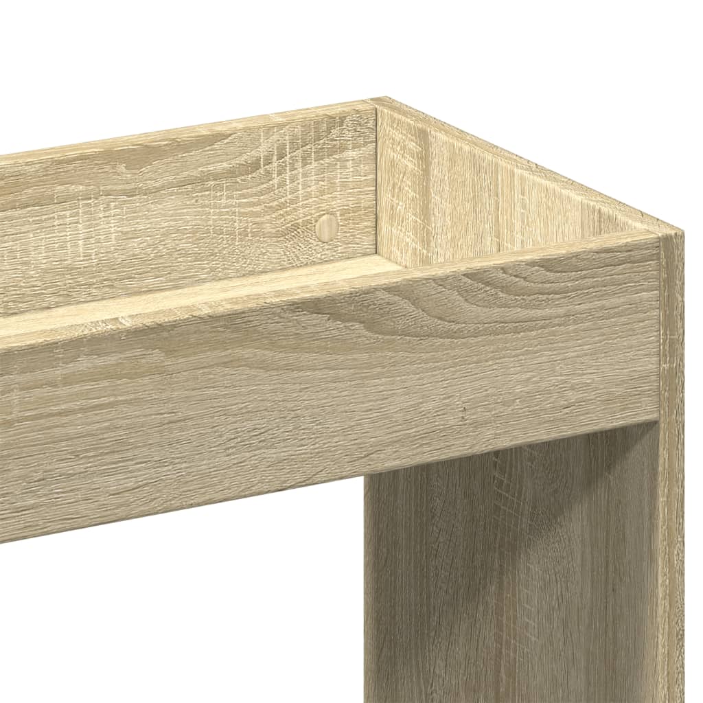 Visoka komoda boja hrasta 63x33x140 cm od konstruiranog drva