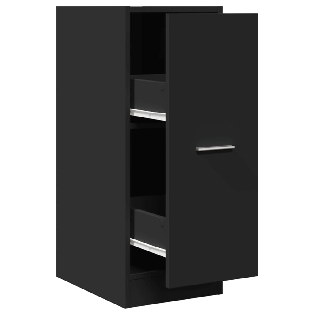 Ormarić za lijekove crni 30x41x77,5 cm konstruirano drvo