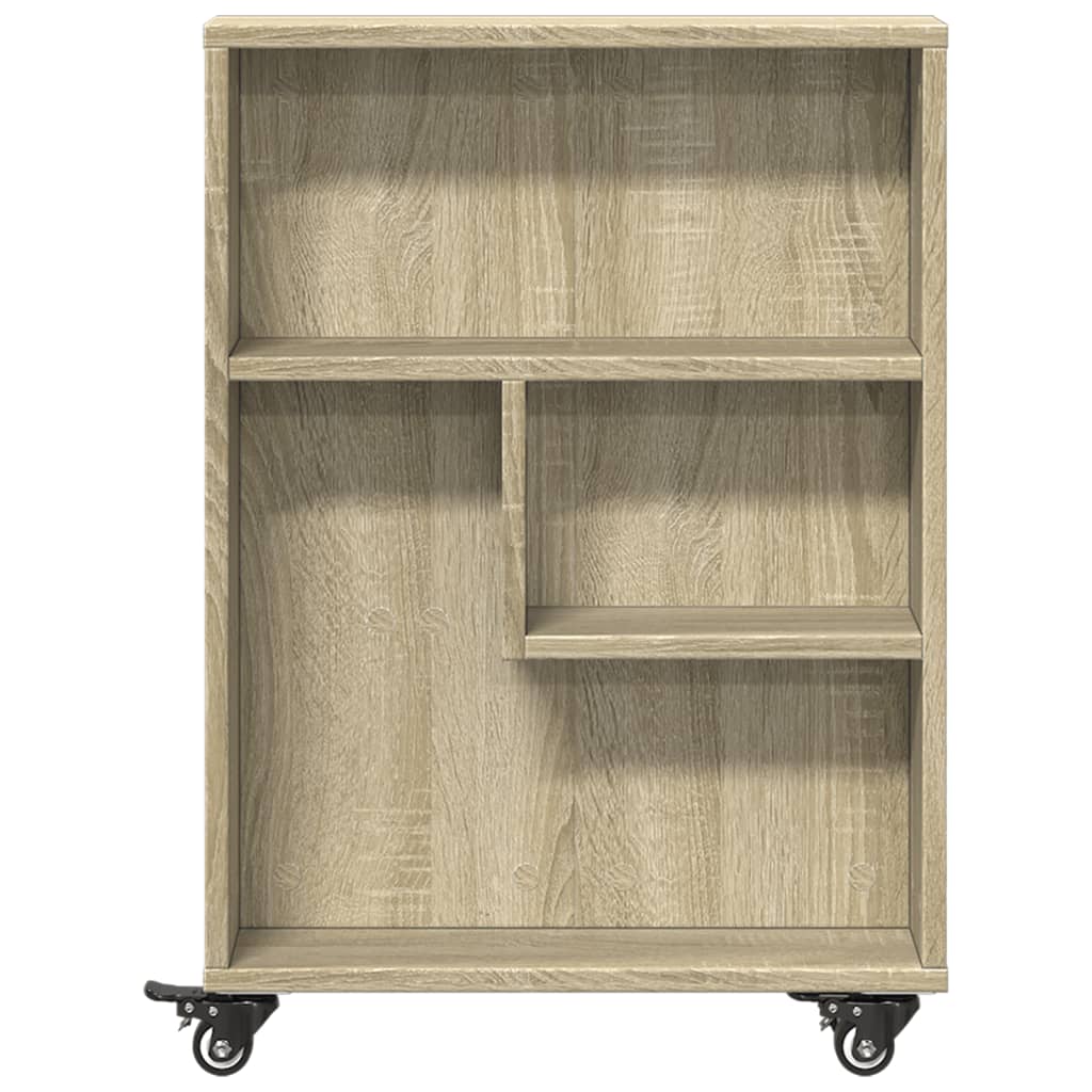Uska kolica za odlaganje Sonoma hrast 48x13x68 cm Konstruirano drvo