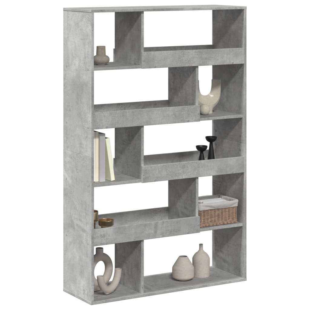 Regal za knjige boja betona 100x33x156,5 cm konstruirano drvo