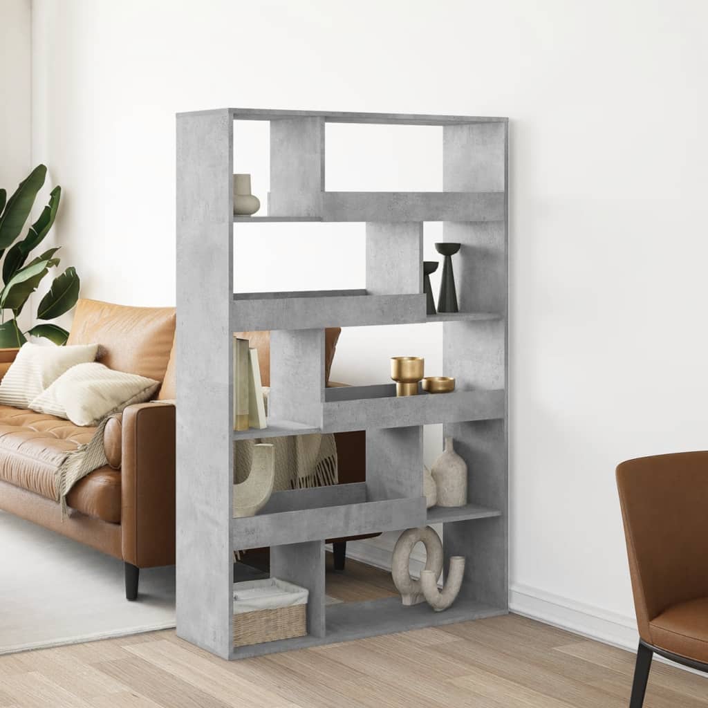 Regal za knjige boja betona 100x33x156,5 cm konstruirano drvo