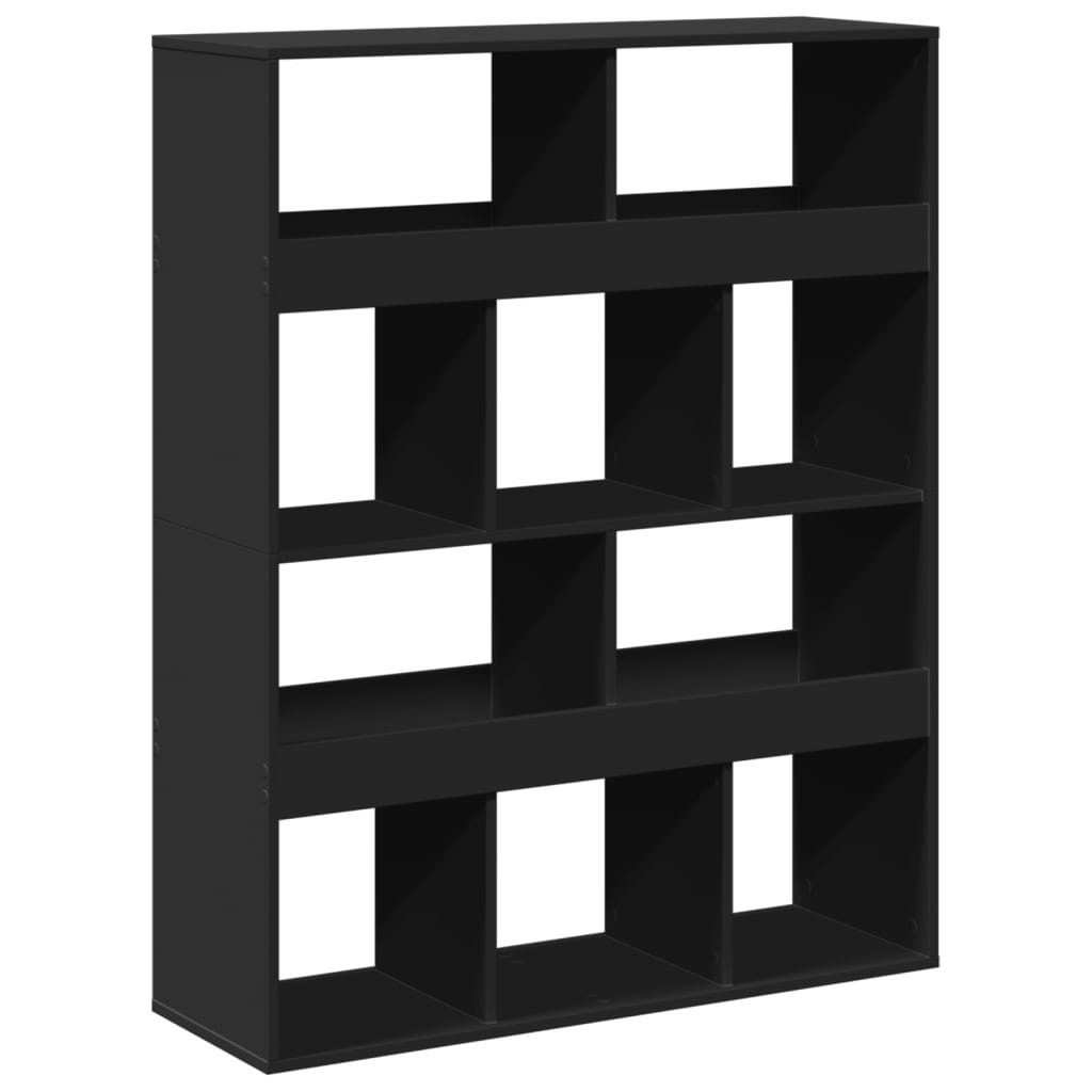 Regal za knjige crni 100 x 33 x 125,5 cm od konstruiranog drva