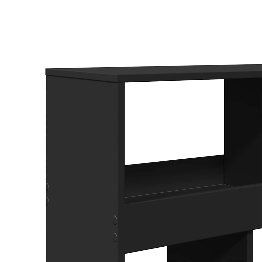 Regal za knjige crni 100 x 33 x 187,5 cm konstruirano drvo