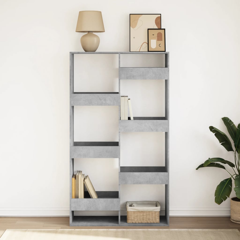 Regal za knjige boja betona 100x33x175 cm konstruirano drvo