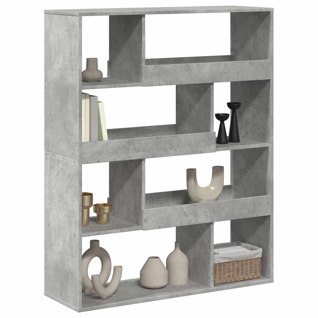 Sobna pregrada boja betona 100x33x125,5 cm konstruirano drvo