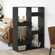 Sobna pregrada crna 100 x 33 x 135 cm konstruirano drvo