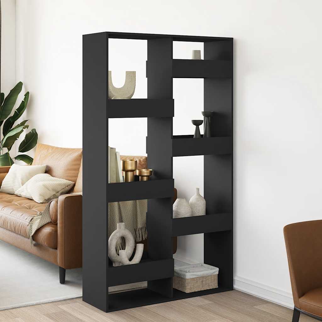 Sobna pregrada crna 100 x 33 x 175 cm od konstruiranog drva