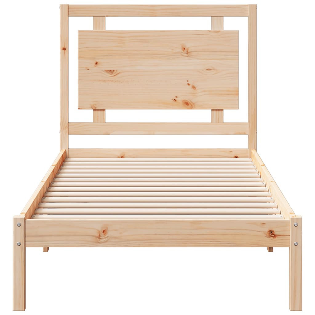 Dugi okvir kreveta bez madraca bijeli 100 x 210 cm masivno drvo