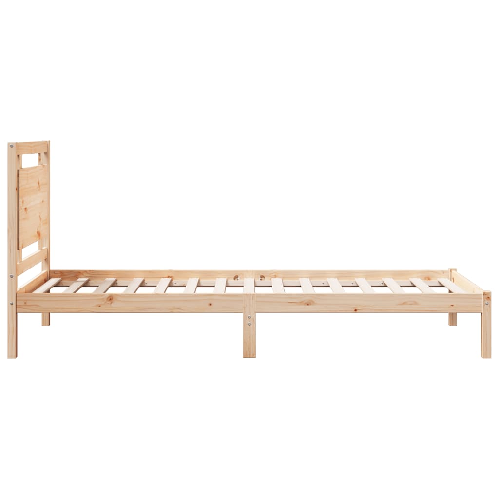 Dugi okvir kreveta bez madraca bijeli 100 x 210 cm masivno drvo