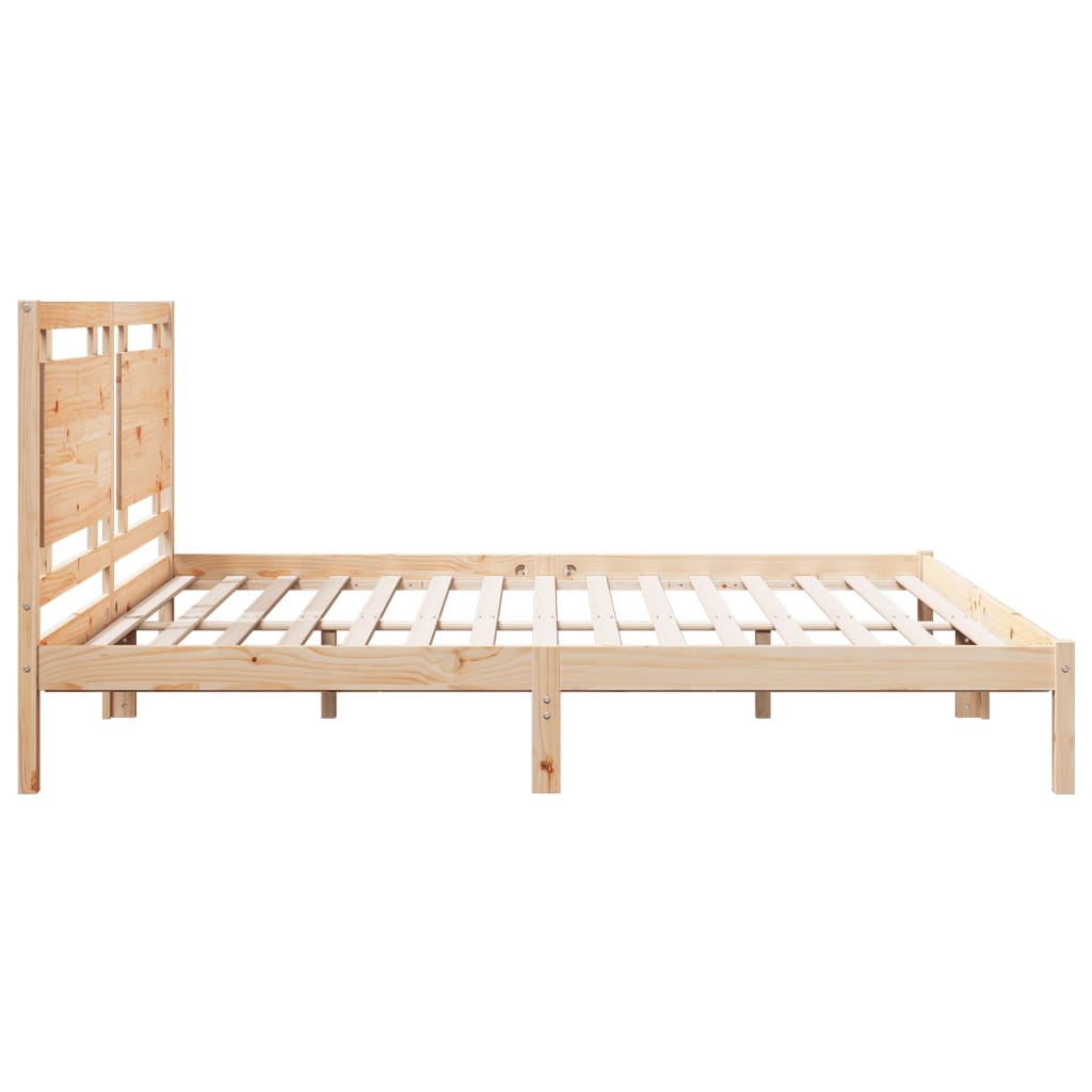 Dugi okvir kreveta bez madraca 200 x 210 cm masivno drvo
