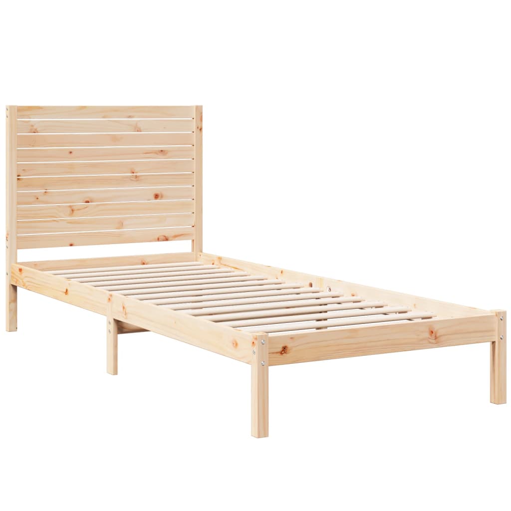 Dugi okvir kreveta bez madraca 90 x 220 cm masivno drvo